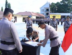 Rotasi Jabatan Di Polres Majene Kembali Bergulir, Kapolres Majene Pimpin Upacara Serah Tarima Jabatan