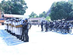 Uji Kemampuan Personil Pengendalian Massa, Polres Majene Gelar Latihan Dalmas