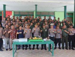 Polres Majene Sambangi Kodim 1401 Majene dan Kompi A 721 Makkasau Memberikan Suprise HUT TNI Ke 78