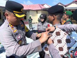 Polres Majene Laksanakan Apel Gelar Pasukan Operasi Mantap Brata 2023-2024, Pengamanan Pemilu