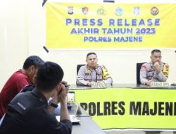 Akhir tahun 2023 Polres Majene Gelar press Release, obat -obatan terlarang mengalami peningkatan