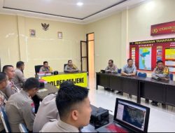 Karo Ops Polda Sulbar melakukan kunjungan ke Polres Majene dalam Rangka Pengecekan Operasi Mantap Brata