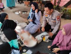 Upaya Turunkan Angka Stunting, Briptu Aco Muhammad Nur Alim Ikut Serta Terlibat Kegiatan Posyandu Mekar Sari