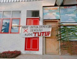 Viral di Sosmed, SDN No 28 Aholeang Kabupaten Majene Tersegel