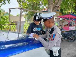 Hari Ke Tiga Operasi Keselamatan, Satuan Lalu Lintas Polres Majene Telah Menindak Puluhan Pelanggar Lalu Lintas
