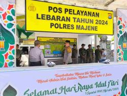 Pastikan Pelayanan Arus Mudik Lebaran Berjalan Maksimal, Kapolres Majene Cek Pos Ketupat