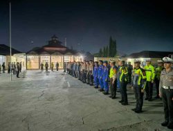 Ini Penekanan Wakapolres Majene Saat Pimpin Apel Pengamanan Malam Takbiran di Mapolres Majene
