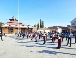 Pasca Bulan Ramadhan, Kepolisian Resor Majene Kembali Jalani Rutinitas Olahraga Pagi