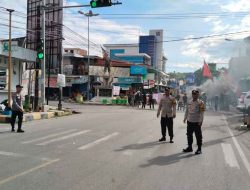 Polres Majene Kawal Gelaran Aksi Damai Solidaritas Perjuangan Mahasiswa Majene