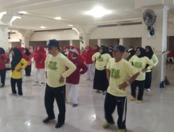 Senam Haji dan Senam Jantung Warnai Milad ke-11 Masjid Agung Ilaikal Mashir Majene
